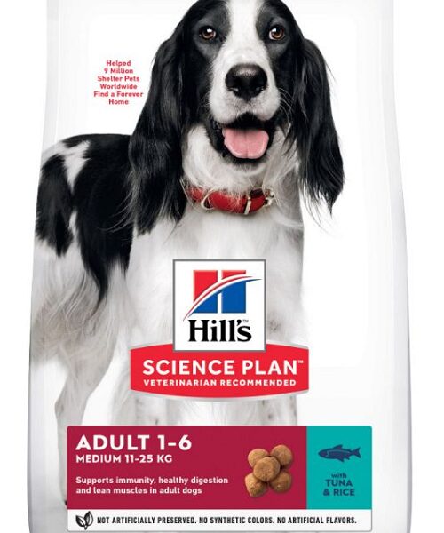 HILLS SP Canine Adult Medium Tuna & Rice 12kg