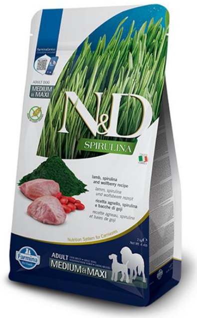 Farmina N&D dog SPIRULINA (GF) adult medium & maxi Farmina N&D dog SPIRULINA (GF) adult medium & maxi