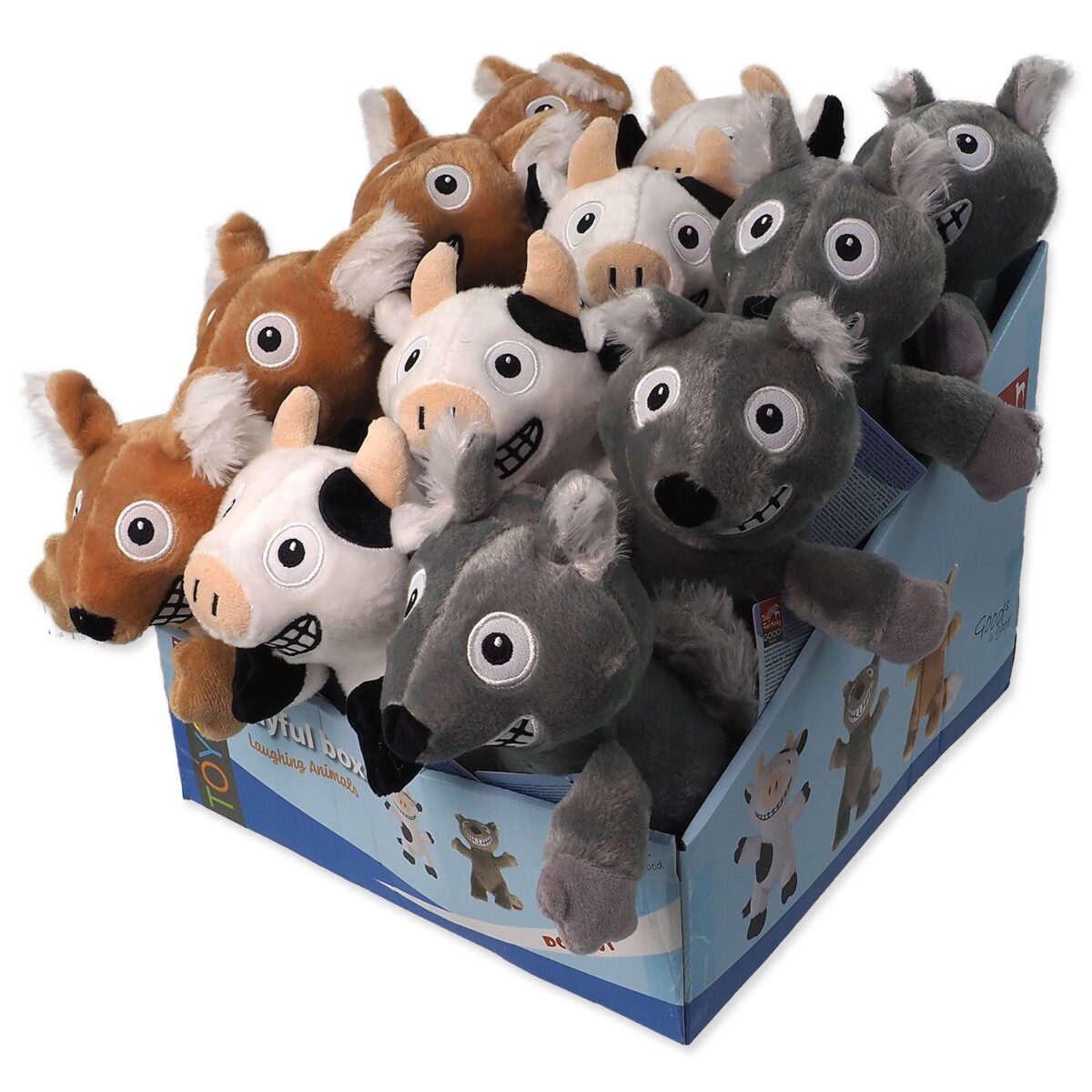 Hračky Dog Fantasy Playful Box Laughing zvieratká pískacie a šuštiaci chvost mix 29cm 18ks Hračky Dog Fantasy Playful Box Laughing zvieratká pískacie a šuštiaci chvost mix 29cm 18ks