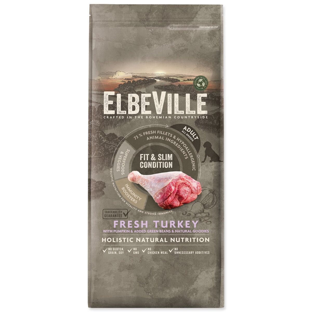Krmivo ELBEVILLE Adult All Breeds Fit and Slim Condition Fresh Turkey 11
