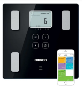 OMRON VIVA Digitálna váha s analýzou stavby tela HBF-222T-EBK 1ks OMRON VIVA Digitálna váha s analýzou stavby tela HBF-222T-EBK 1ks